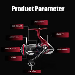 DAIWA 2025 New FUEGO CS LT Spinning Reel 5.3/5.7/6.2:1 175-325g Max Drag 12kg Fishing Reel For Seawater Freshwater