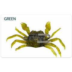 2 PCS 3D Simulation Rubber Crab Soft Fishing Lures with Double Hook Sea Fishing Bait Trap Sinking Swimming Tackle Accessories