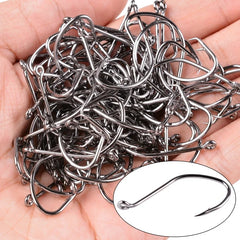 Catfish Hook 100pcs/pack High-Carbon Steel Fishing  Accessories 6/0 -10 # Very Sharp Hook Barbed Catfish Hooks Fishing Tackle