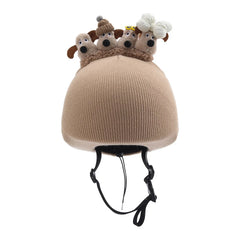 Ski helmet cover, personalized, cute, warm, fashionable doll decoration helmet cover, single board double board helmet universal