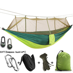 Camping Hammock with Mosquito Net Outdoor Furniture 1-2 Person Portable Hanging Bed Strength Parachute Fabric Sleep Swing