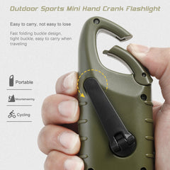 Portable Solar Powered Flashlight Outdoor Hiking Camping Light Hand Cranked Trekking Emergency Light LED Torch Rechargeable Lamp