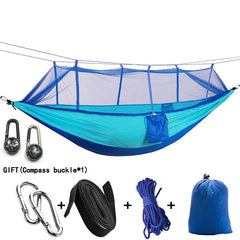 Camping Hammock with Mosquito Net Outdoor Furniture 1-2 Person Portable Hanging Bed Strength Parachute Fabric Sleep Swing