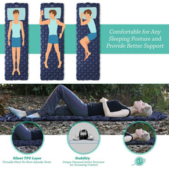 ONLIVING Camping Sleeping Mat Outdoor Sleeping Pad Inflatable Air Mattresses Tent Mat Folding Air Cushion Bed Hiking Trekking