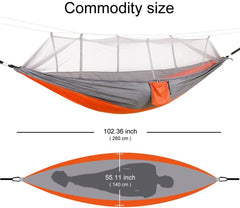 Camping Hammock with Mosquito Net Outdoor Furniture 1-2 Person Portable Hanging Bed Strength Parachute Fabric Sleep Swing