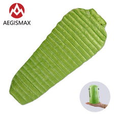 AEGISMAX MINI 800FP Ultralight Goose Down Outdoor Sleeping Bag Mummy Type Splicing 43℉~52℉ Camping Hiking Waterproof