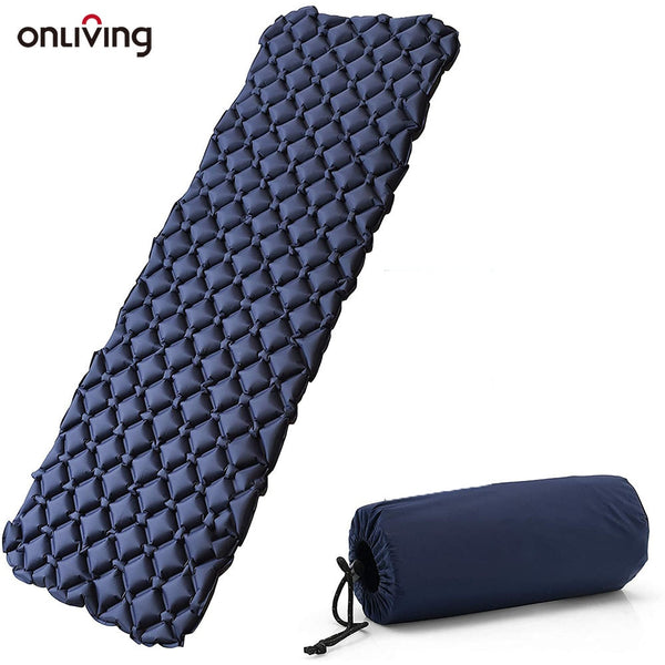 ONLIVING Camping Sleeping Mat Outdoor Sleeping Pad Inflatable Air Mattresses Tent Mat Folding Air Cushion Bed Hiking Trekking