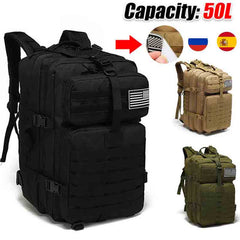 50L Men Military Tactical Backpack Waterproof Large Capacity Bags Outdoor Sport Hiking Camping Hunting Trekking Men Rucksacks