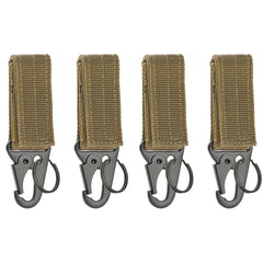 2pcs Tactical Hanging Buckle Molle Nylon Webbing Belt Triangle Buckle Outdoor Climbing Tool Accessory Carabiner Keychain