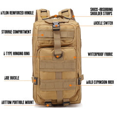 25-30L 800D Nylon Waterproof Outdoor SWAT Tactical Rucksacks Military Hiking Camping Sports Backpack Travel Trekking Fishing Bag