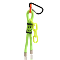 Creative Iridescent Braid Rope Keychain Carabiner Key Ring For Backpack Pendant Accessorie Hanging Cord Jewelry