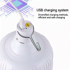 Outdoor Bulb USB Rechargeable LED Emergency Lights Portable Tent Lamp Battery Lantern BBQ Camping Light for Patio Porch Garden