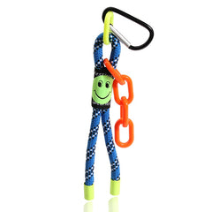 Creative Iridescent Braid Rope Keychain Carabiner Key Ring For Backpack Pendant Accessorie Hanging Cord Jewelry