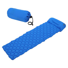 Outdoor Sleeping Pad Camping Inflatable Mattress With Pillows Travel Mat Folding Bed Ultralight Air Cushion Hiking Trekking