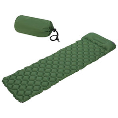 Outdoor Sleeping Pad Camping Inflatable Mattress With Pillows Travel Mat Folding Bed Ultralight Air Cushion Hiking Trekking
