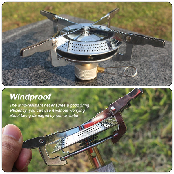 Camping Gas Stove Outdoor Survival Tourist Burner Portable Mini Foldable Equipment Heater Hiking Trekking BBQ Picnic Cookware