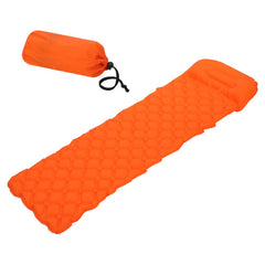 Outdoor Sleeping Pad Camping Inflatable Mattress With Pillows Travel Mat Folding Bed Ultralight Air Cushion Hiking Trekking