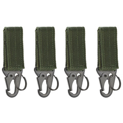 2pcs Tactical Hanging Buckle Molle Nylon Webbing Belt Triangle Buckle Outdoor Climbing Tool Accessory Carabiner Keychain