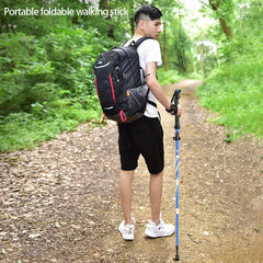 BSWOLF Trekking Poles 2PC Collapsible Lightweight Hiking Poles Adjustable Hiking Poles for Hiking Camping Mountaining Trekking