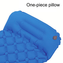 Outdoor Sleeping Pad Camping Inflatable Mattress With Pillows Travel Mat Folding Bed Ultralight Air Cushion Hiking Trekking
