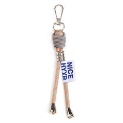 Creative Iridescent Braid Rope Keychain Carabiner Key Ring For Backpack Pendant Accessorie Hanging Cord Jewelry