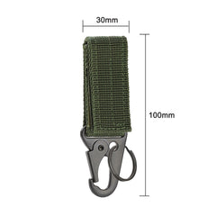 2pcs Tactical Hanging Buckle Molle Nylon Webbing Belt Triangle Buckle Outdoor Climbing Tool Accessory Carabiner Keychain