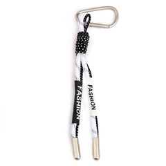 Creative Iridescent Braid Rope Keychain Carabiner Key Ring For Backpack Pendant Accessorie Hanging Cord Jewelry