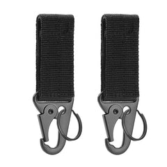 2pcs Tactical Hanging Buckle Molle Nylon Webbing Belt Triangle Buckle Outdoor Climbing Tool Accessory Carabiner Keychain