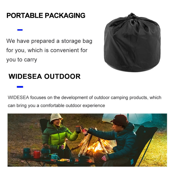 Widesea Camping Tableware Set Cookware Tourism Cauldron Outdoor Cooking Pot Picnic Kitchen Equipment Hiking Trekking