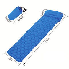 Outdoor Sleeping Pad Camping Inflatable Mattress With Pillows Travel Mat Folding Bed Ultralight Air Cushion Hiking Trekking