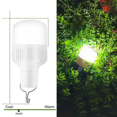 Outdoor Bulb USB Rechargeable LED Emergency Lights Portable Tent Lamp Battery Lantern BBQ Camping Light for Patio Porch Garden