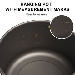 Widesea Camping Titanium Hanging Pot Cookware Set Outdoor Tableware Tourism Cauldron Cooking Pot Picnic Kitchen Hiking Trekking